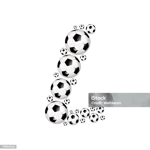 Fußball Fußball Alphabet Buchstabe L Stockfoto und mehr Bilder von Alphabet - Alphabet, Buchstabe L, Dreidimensional