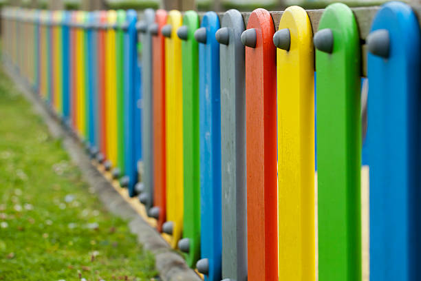 istock Multicolored Wooden Fence 178848498