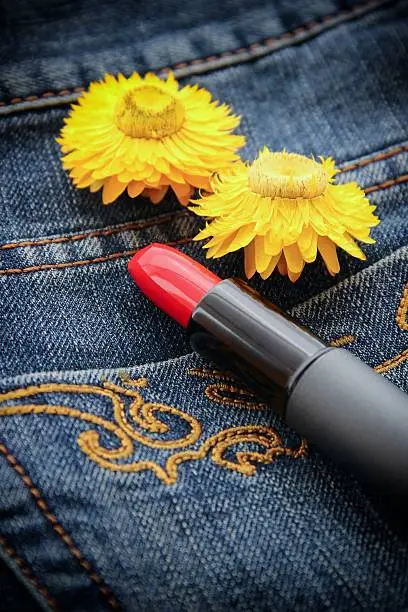 Photo of Lipstick on Jeans