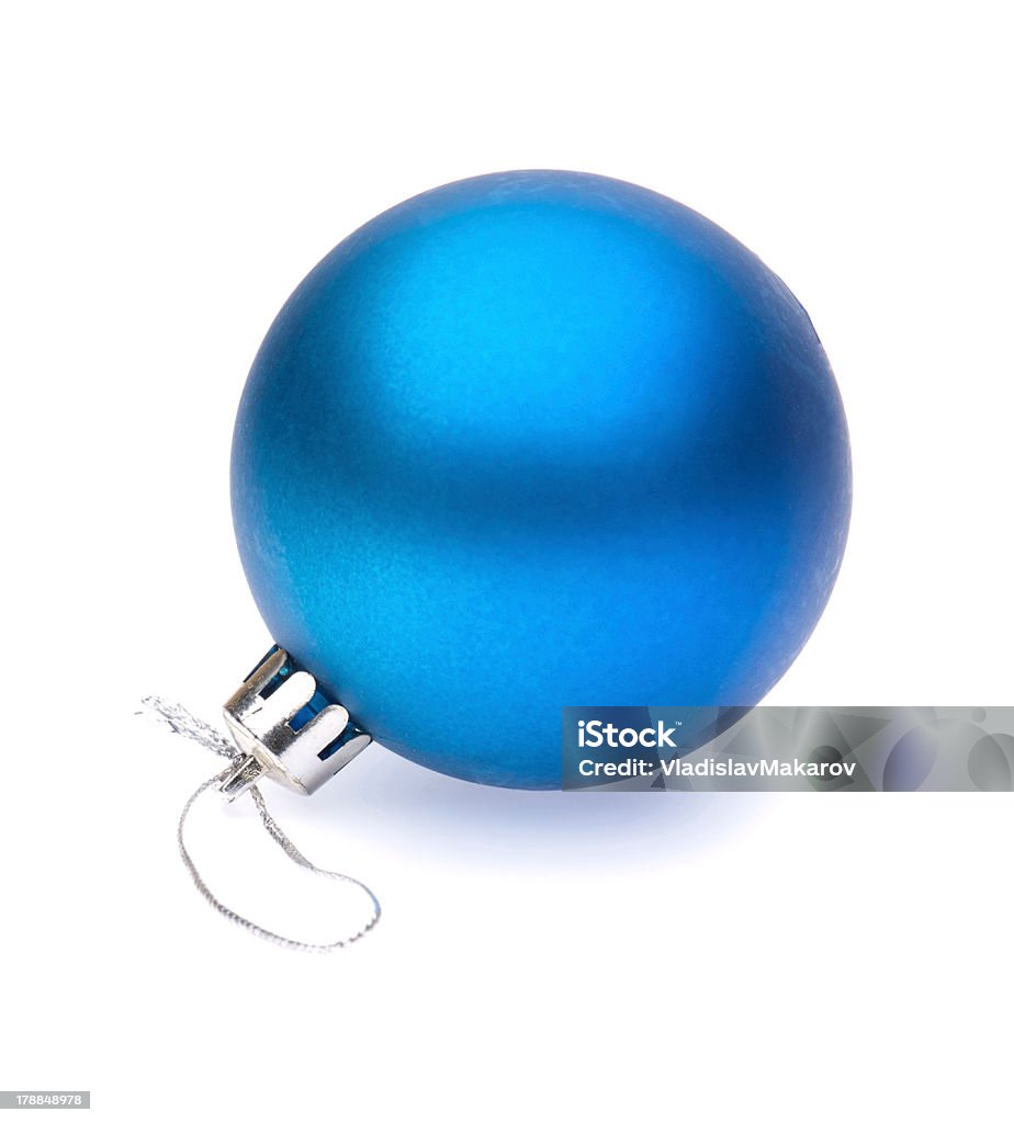 Palla di Natale blu - Foto stock royalty-free di Arredamento