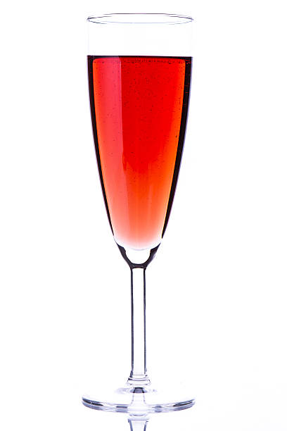 Rose champagne Rose champagne flutes with white background rose champagne stock pictures, royalty-free photos & images