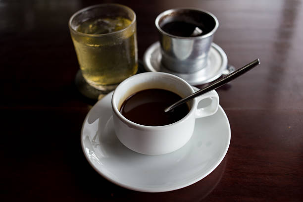 Hot Milk-Coffee stock photo
