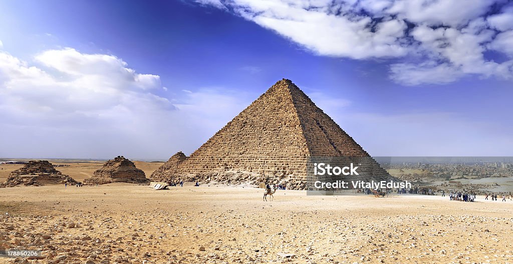 Great Pyramid of Giza. Egypt Great Pyramid of Giza, called the pyramid of Pharaoh Khufu. Egypt Ancient Stock Photo
