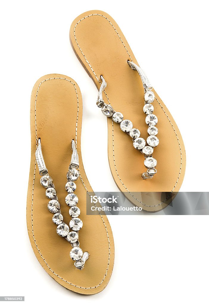 Big flip flop sandali cristalli intagliato - Foto stock royalty-free di Abbigliamento