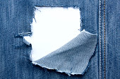 Background - Jeans with holes and place for text