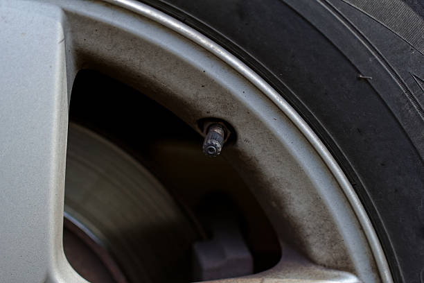 istock tire valve on a rim 178851203