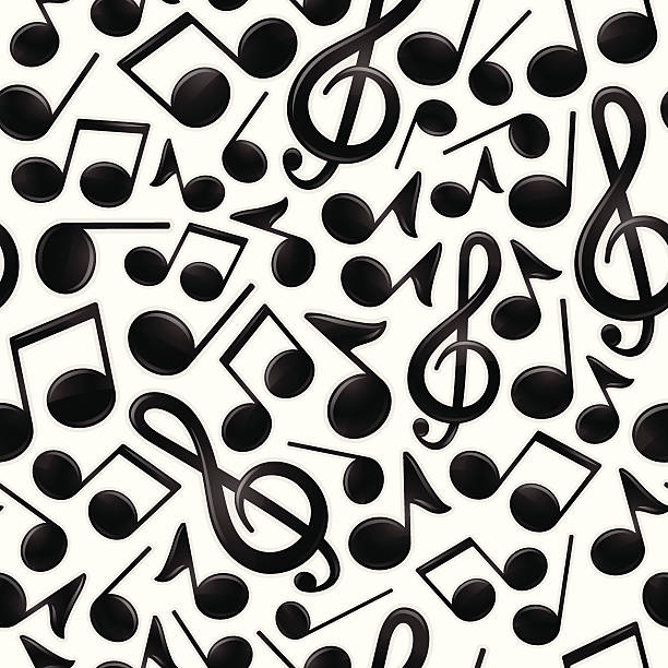 ilustrações de stock, clip art, desenhos animados e ícones de notas musicais sem costuras - sheet music musical note music pattern