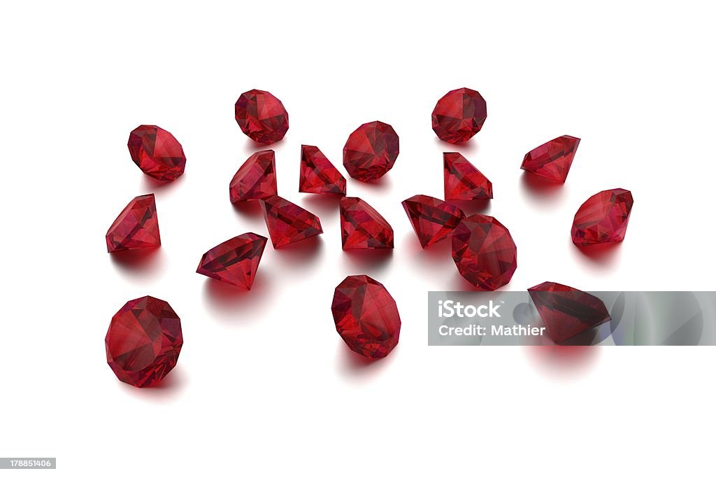 3 D Ruby - 18 Vermelho jóias - Royalty-free Diamante Foto de stock