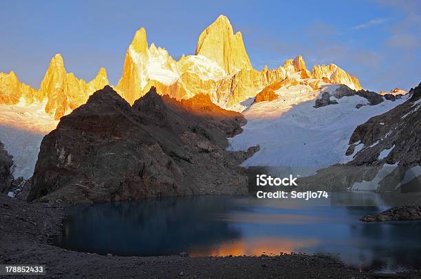 Fitz Roy Mountain Stock Photo - Download Image Now - Argentina, Blue, Cliff