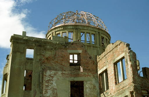 Hiroshima was bombed by a nuclear bomb on 6th of August, 1945. by the blast around 30 thousand people died immediately, and thousands later. The city center was absolutely destroyed down to earth, only some buildings remained in ruins. The most famous of them is the A-Bomb Dome (formerly Hiroshima Prefetual Industrial Promotion Hall) became the symbol of the nuclear attack and listed by UNESCO as a World Heritage site.