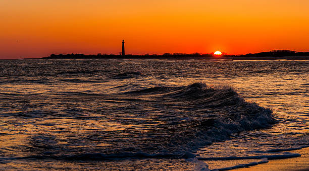 istock Lighthouse and waves on the Atlantic at sunset, Cape May 178853808