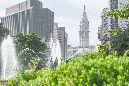 View of City Hall in center city Philadelphia.