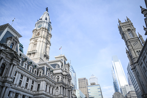 View of City Hall in center city Philadelphia.