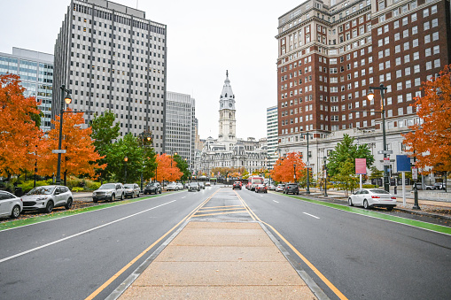 View of City Hall in center city Philadelphia.