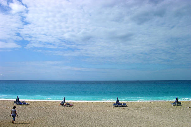 Grécia Praia Jônico - fotografia de stock