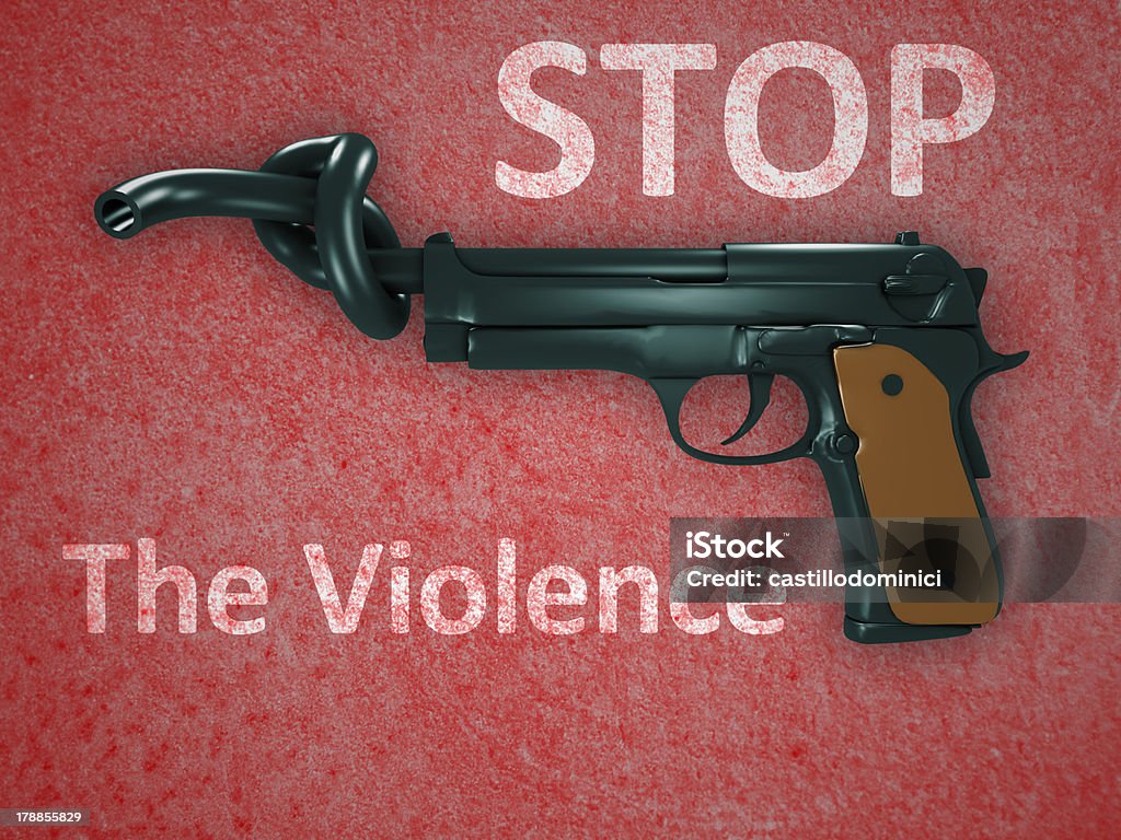 No violencia símbolo de pistola - Foto de stock de Arma libre de derechos