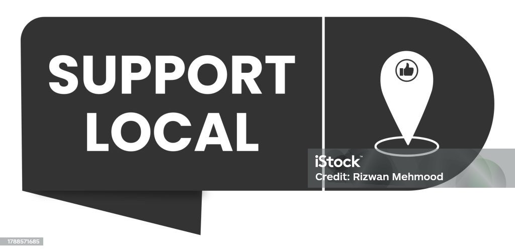 Support Local Features Support Local Supporting A Local Business Stock Vector Stock ...