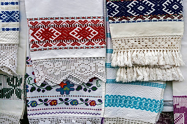 istock Materials and embroidered Romanian traditional port specific 178857211