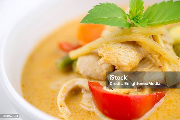 Closeup Of Thai Chicken Red Curry With Mixed Vegetables Stock Photo - Download Image Now