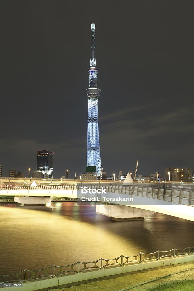 Blick auf Tokyo Sky Tree - Lizenzfrei Abenddämmerung Stock-Foto