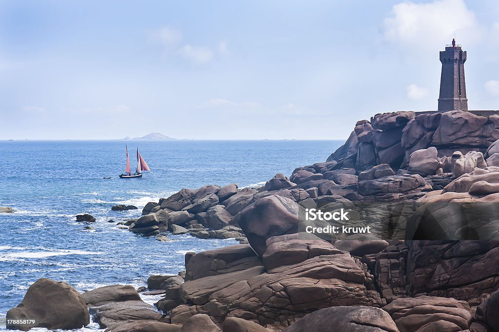 Felsigen Küste der Bretagne, Frankreich - Lizenzfrei Atlantik Stock-Foto