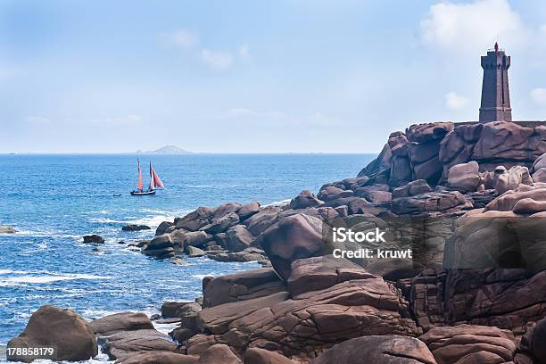 Felsigen Küste Der Bretagne Frankreich Stockfoto und mehr Bilder von Atlantik - Atlantik, Aussicht genießen, Außenaufnahme von Gebäuden