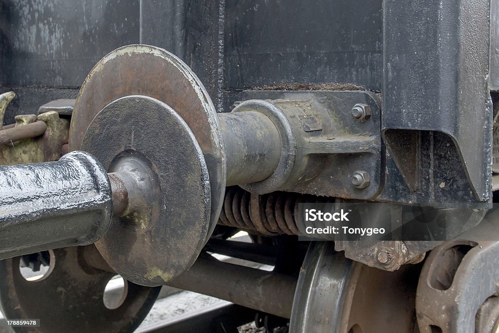 Железная дорога Поезд Буферные растворы - Стоковые фото Горизонтальный роялти-фри
