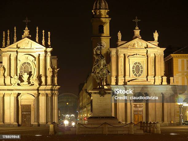 Piazza San Carlo Turin Stock Photo - Download Image Now - Architecture, Baroque Style, Europe