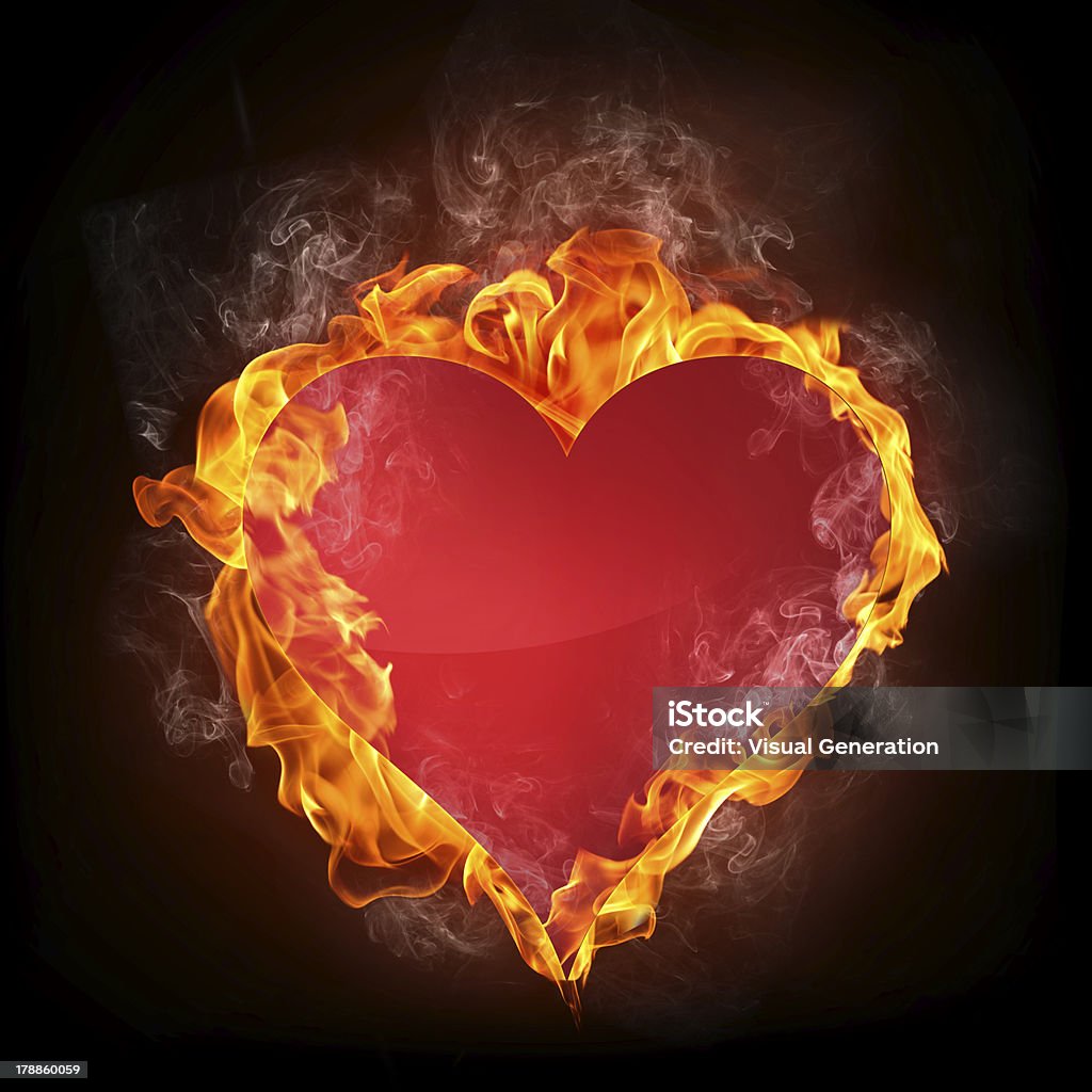 Сердце - Стоковые фото Пламя роялти-фри