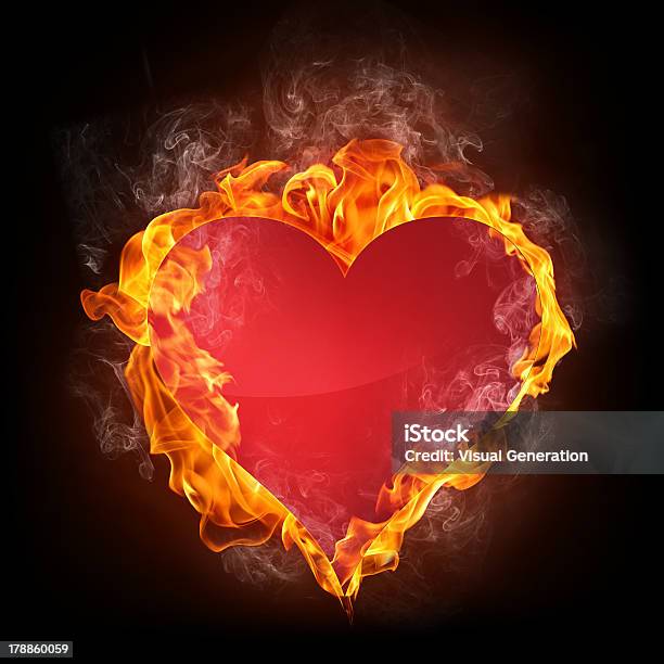 Сердце — стоковые фотографии и другие картинки Пламя - Пламя, Символ сердца, Абстрактный