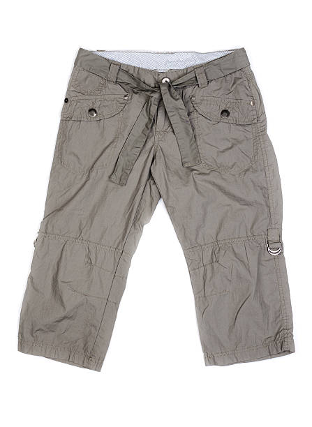 istock Women's summer cargo shorts isolated on white 178860066