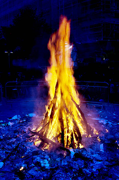 saint john eve bonfire celebration at summer solstice
