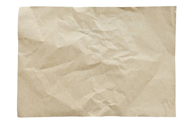 istock blank brown paper texture isolated on white background, old page for craft design 1788605624