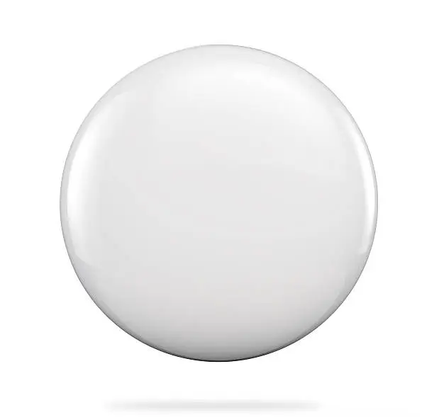 Blanks badge button. Clipping path included for easy selection.