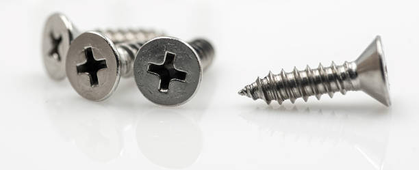 istock DIN 7982 screw for wood close up on white background 1788615411