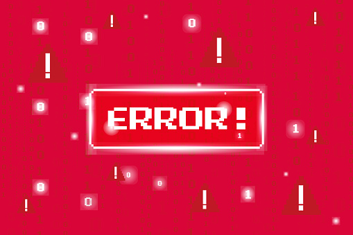 Error Red Binary Code Red Binary Code Computer Language Data Transfers ...