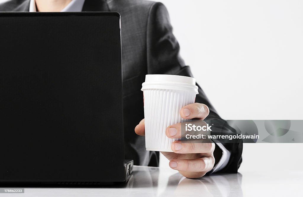 Business-Mann mit Kaffee - Lizenzfrei Anzug Stock-Foto