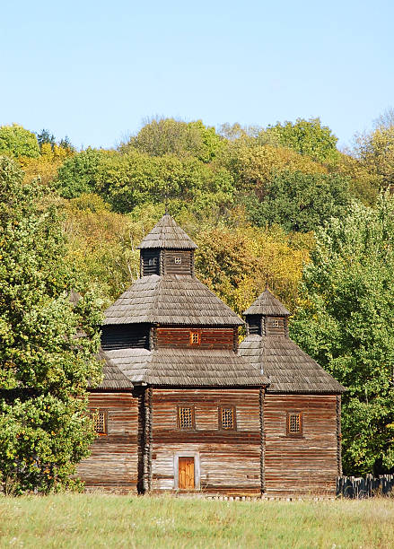istock Antique wooden church 178862482