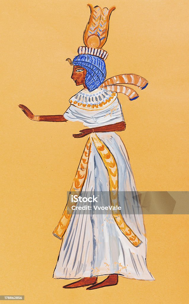 Mujer del antiguo Egipto Faraón - Ilustración de stock de Adolescente libre de derechos