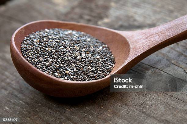Nutritious Chia Seeds Stock Photo - Download Image Now - Antioxidant, Backgrounds, Chia seed