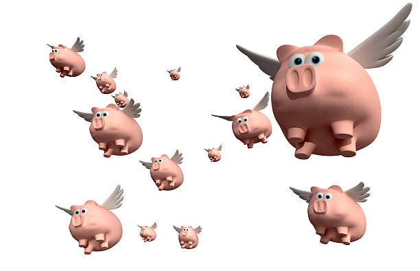 pigs might fly grupo - mockery imagens e fotografias de stock