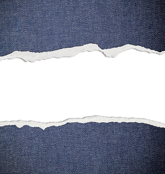 istock Ripped paper with free space for text, jeans texture 178865022