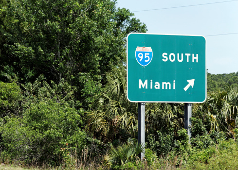 West Pam Beach interstate sign, Florida