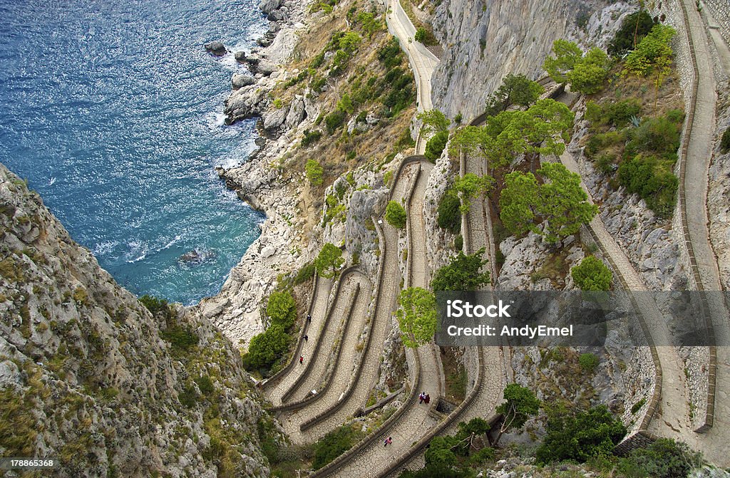 Capri, mediante Krupp, Italia. - Foto de stock de Acantilado libre de derechos