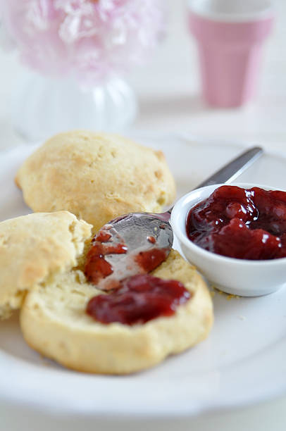 istock English scones with cream and strawberry jam 178865641