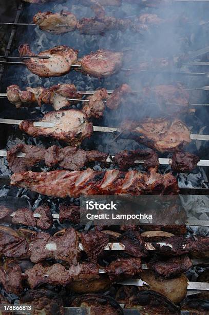 Barbecue Am Feuer Stockfoto und mehr Bilder von Bildhintergrund - Bildhintergrund, Blutig, Bratengericht