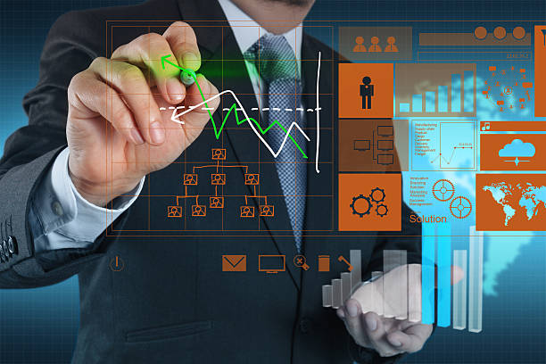 istock businessman hand working with new modern computer and business s 178867289