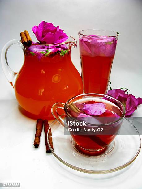 Punch Cocktail Tea Drink With Wild Rose Stock Photo - Download Image Now - Cinnamon, Cocktail, Cup