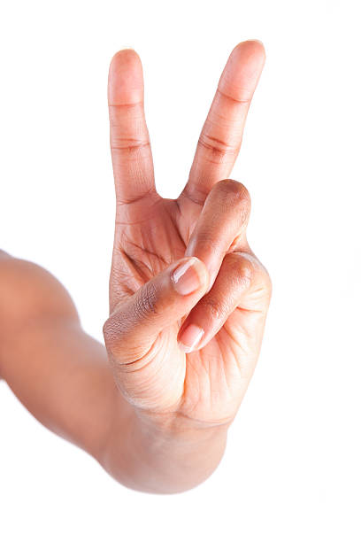 istock African American woman making peace gesture 178867475