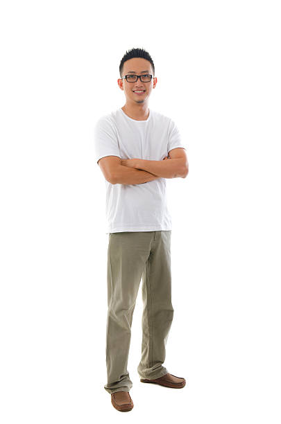 istock Chinese man in casual wear with white background 178868947